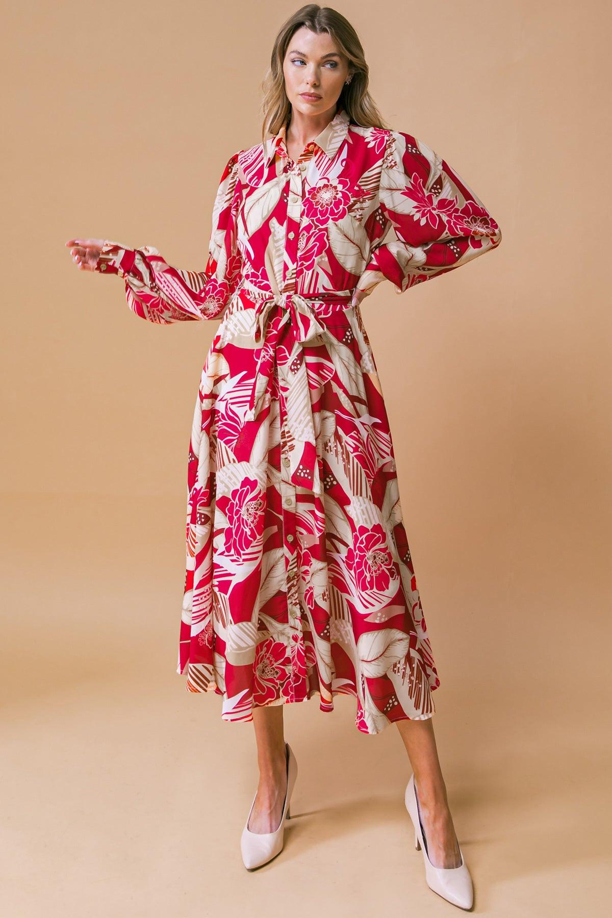 HEART OF WOVEN MIDI DRESS - Glamourous Grace
