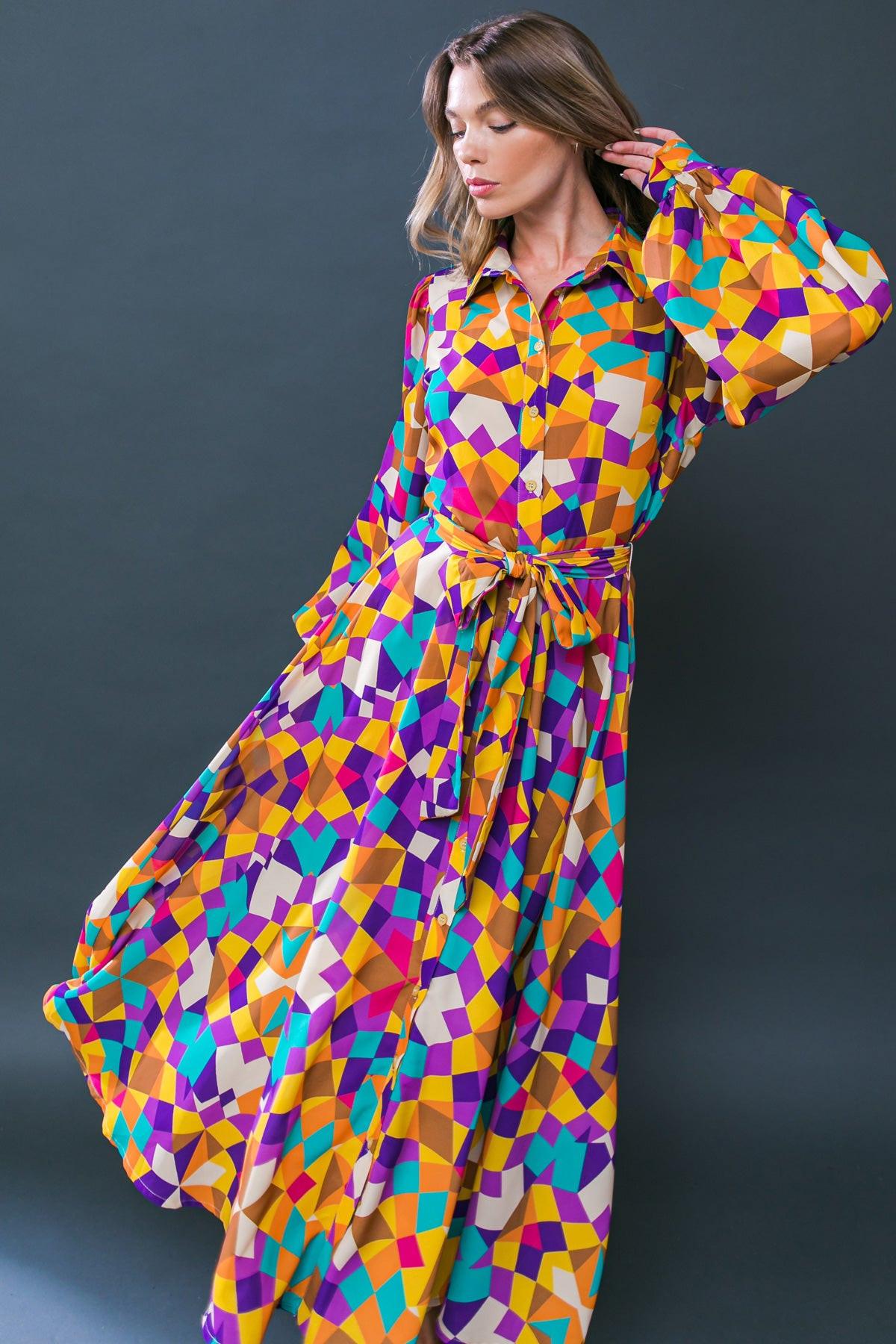 CHANGE IN THE AIR WOVEN MIDI DRESS - Glamourous Grace