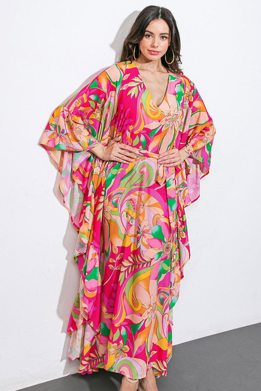 SEASIDE GIRLS WOVEN KAFTAN DRESS - Glamourous Grace