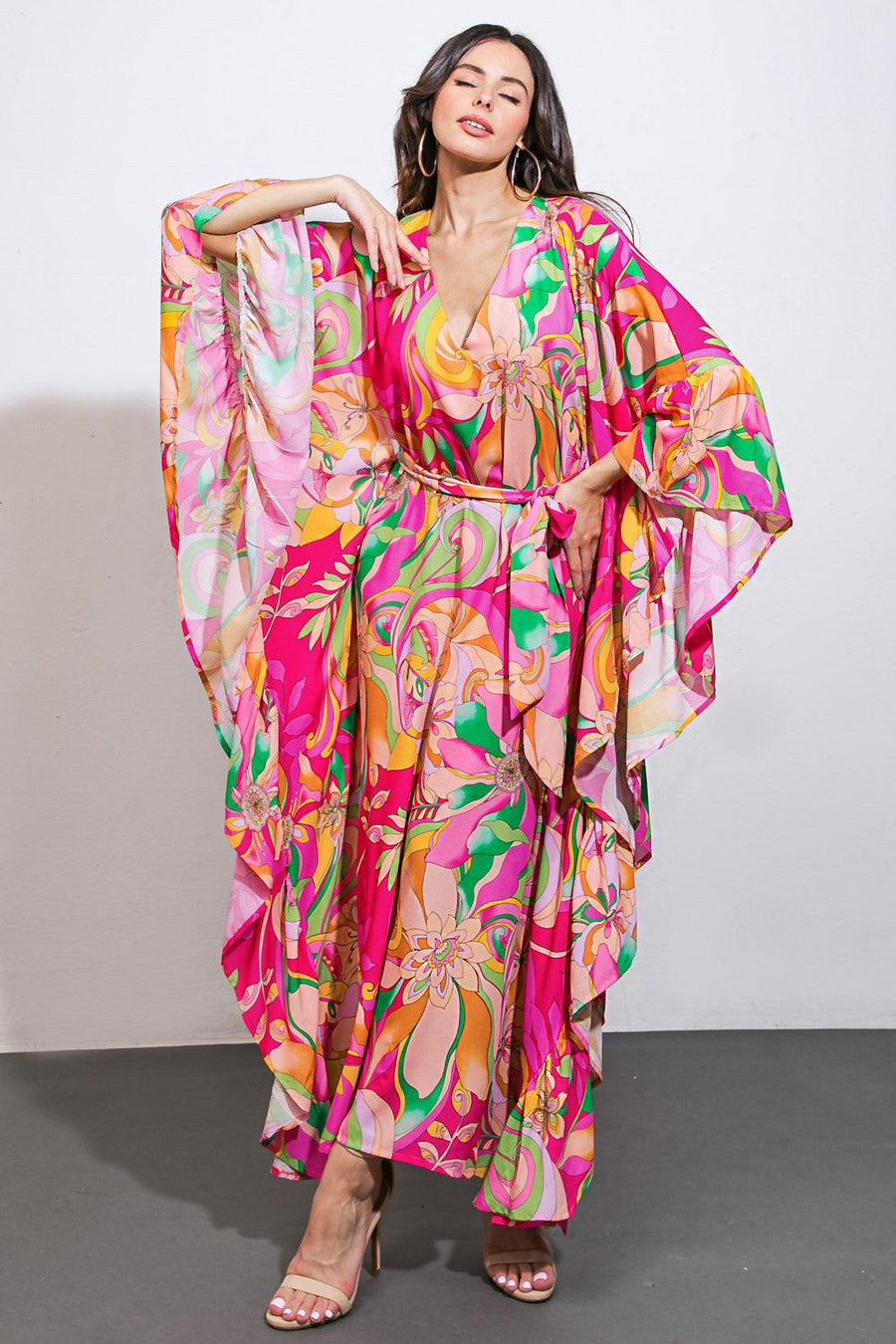 SEASIDE GIRLS WOVEN KAFTAN DRESS - Glamourous Grace