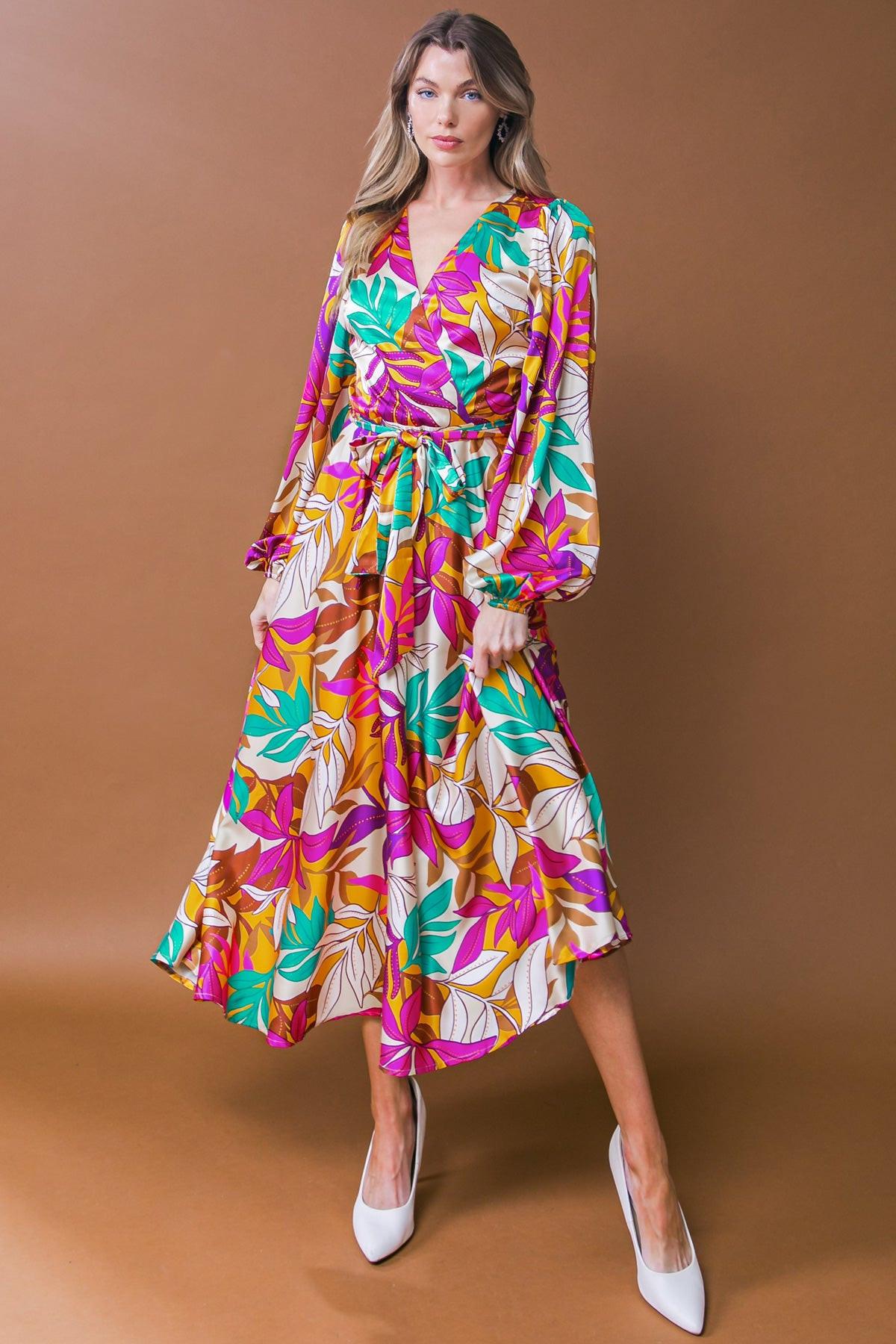 CAREFREE CONFIDENCE WOVEN MIDI DRESS - Glamourous Grace