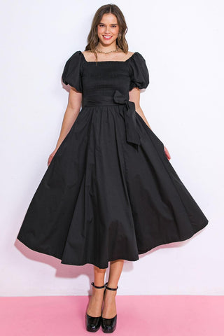A PEACEFUL PLACE WOVEN MIDI DRESS - Glamourous Grace