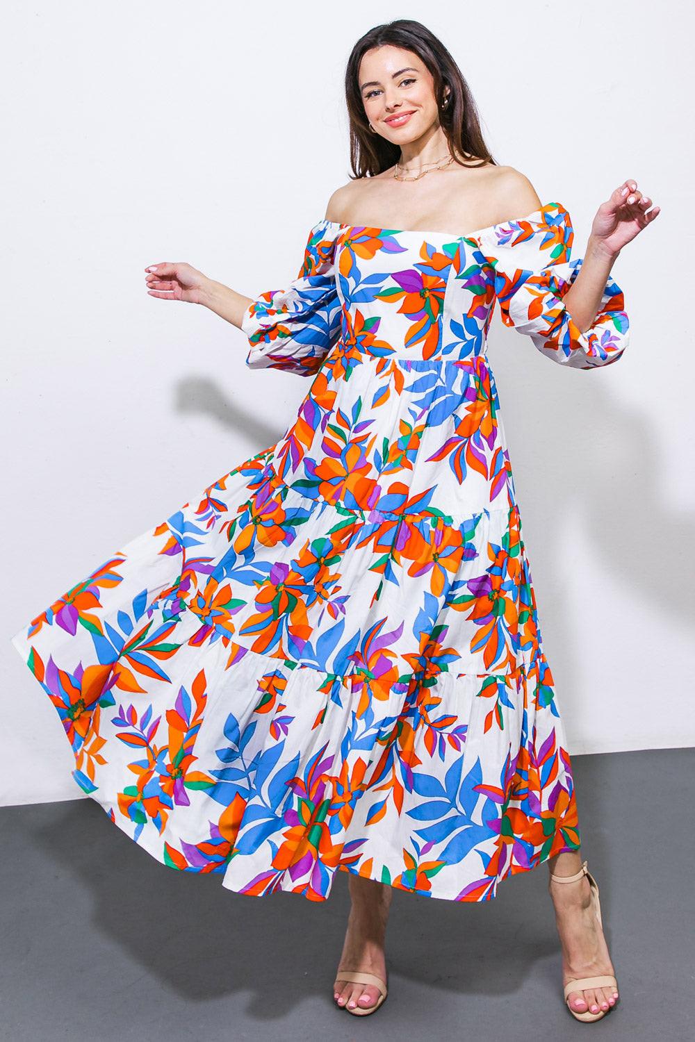 FEELING OPTIMISTIC WOVEN MIDI DRESS - Glamourous Grace