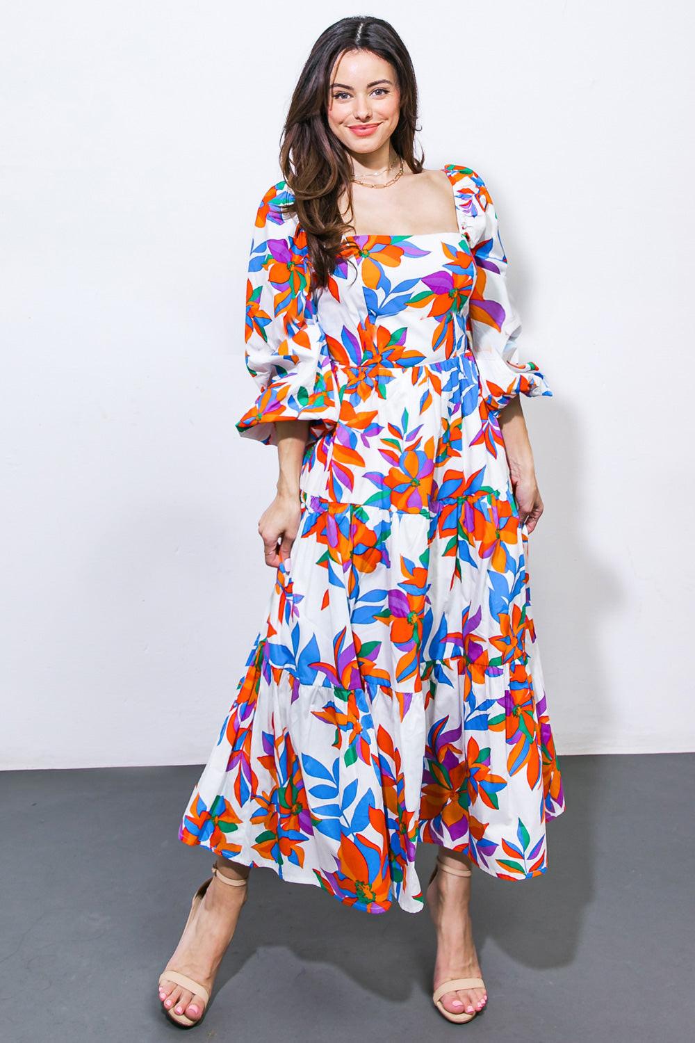 FEELING OPTIMISTIC WOVEN MIDI DRESS - Glamourous Grace