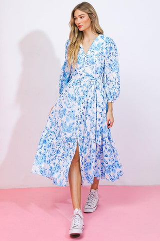 SPECTACULAR MAGIC WOVEN EYELET MIDI DRESS - Glamourous Grace