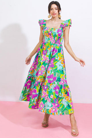 LOVE HAZE WOVEN MIDI DRESS - Glamourous Grace