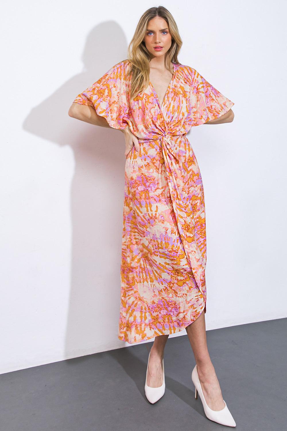 MOST WONDERFUL TIME WOVEN MIDI DRESS - Glamourous Grace