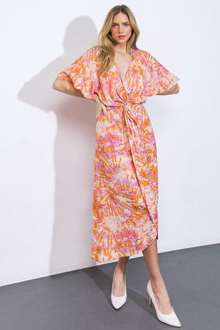 MOST WONDERFUL TIME WOVEN MIDI DRESS - Glamourous Grace