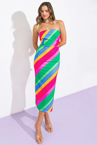 ALL OR NOTHING PONTI MIDI DRESS - Glamourous Grace