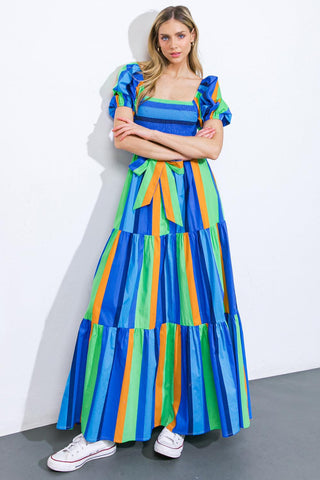 ALL ABOUT THE VIBE WOVEN MAXI DRESS - Glamourous Grace