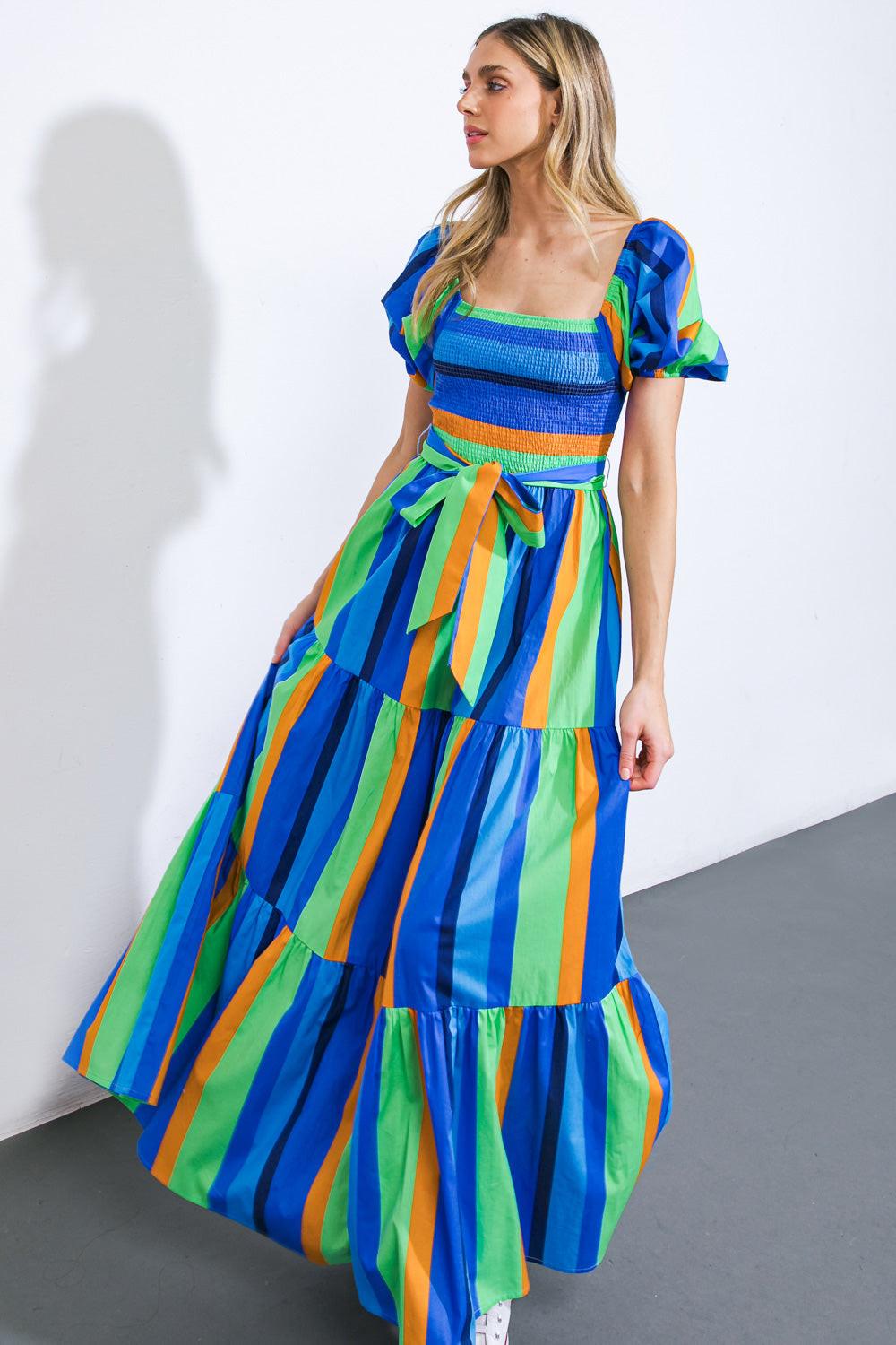 ALL ABOUT THE VIBE WOVEN MAXI DRESS - Glamourous Grace