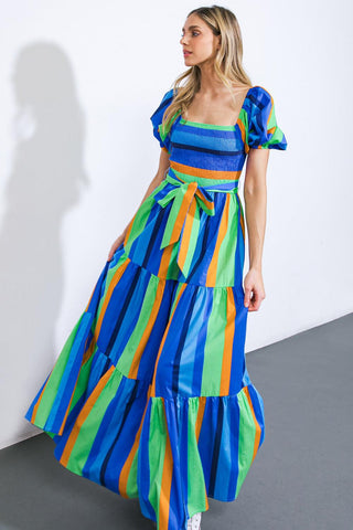 ALL ABOUT THE VIBE WOVEN MAXI DRESS - Glamourous Grace