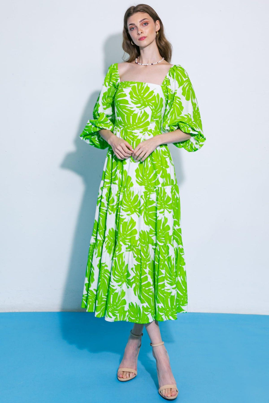ALL THE DRAMA WOVEN MIDI DRESS - Glamourous Grace