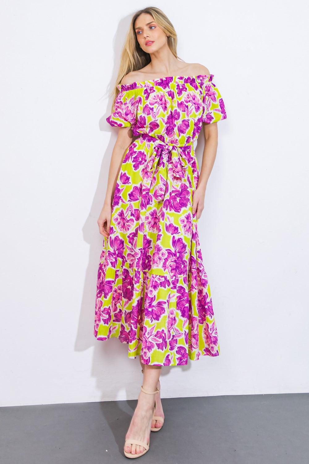 I'M IN CHARGE WOVEN MIDI DRESS - Glamourous Grace