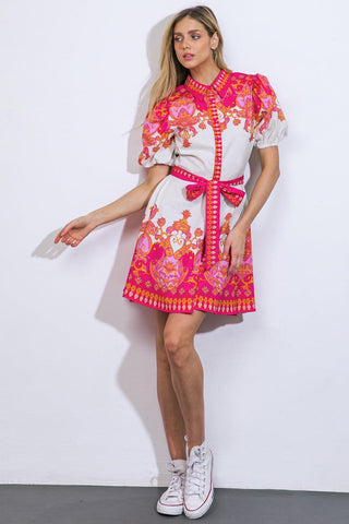 ATTENTION SEEKER WOVEN MINI DRESS - Glamourous Grace