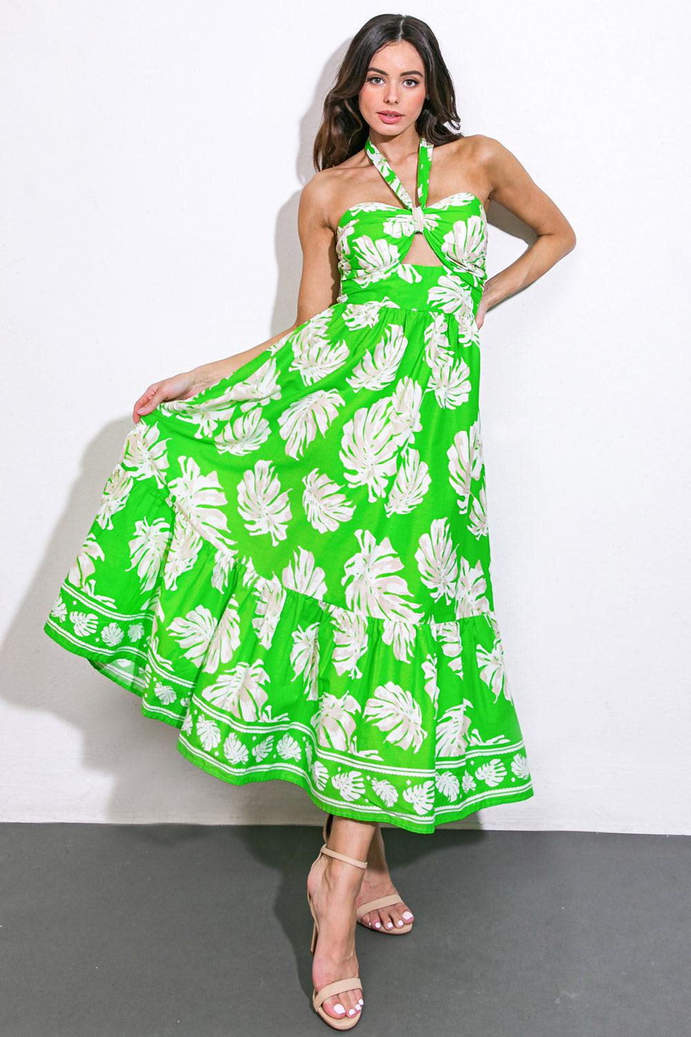CAUSE A SCENE WOVEN MIDI DRESS - Glamourous Grace