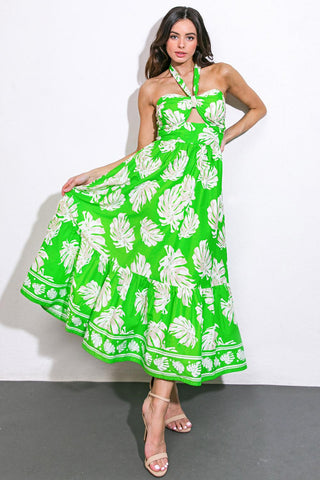 CAUSE A SCENE WOVEN MIDI DRESS - Glamourous Grace