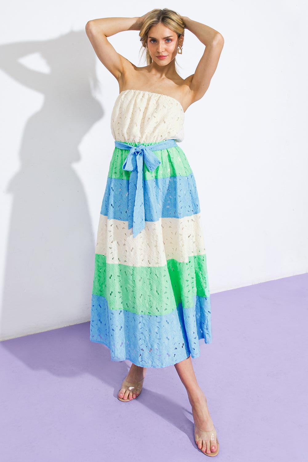 TAKE ME TO CABO WOVEN MIDI DRESS - Glamourous Grace