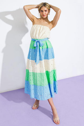 TAKE ME TO CABO WOVEN MIDI DRESS - Glamourous Grace