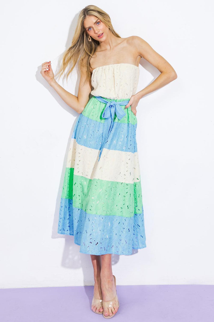 TAKE ME TO CABO WOVEN MIDI DRESS - Glamourous Grace
