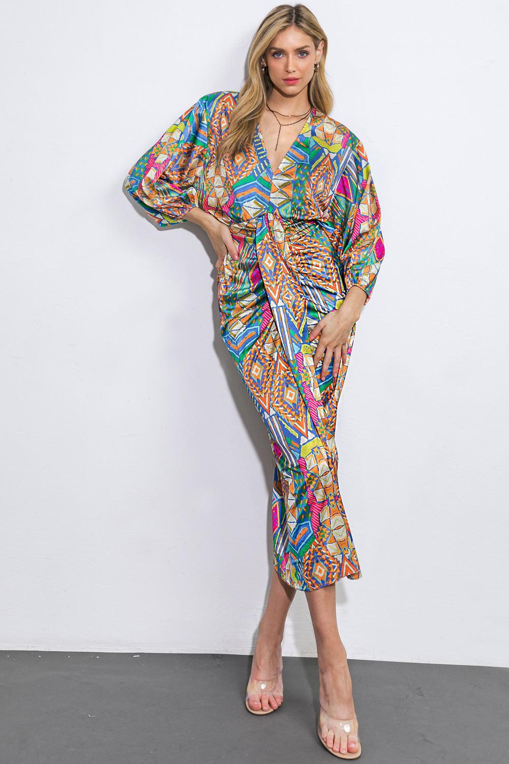 NOTHING'S CHANGED WOVEN MIDI DRESS - Glamourous Grace