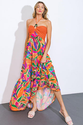 INTO THE THICK OF IT COMBINATION MIDI DRESS - Glamourous Grace