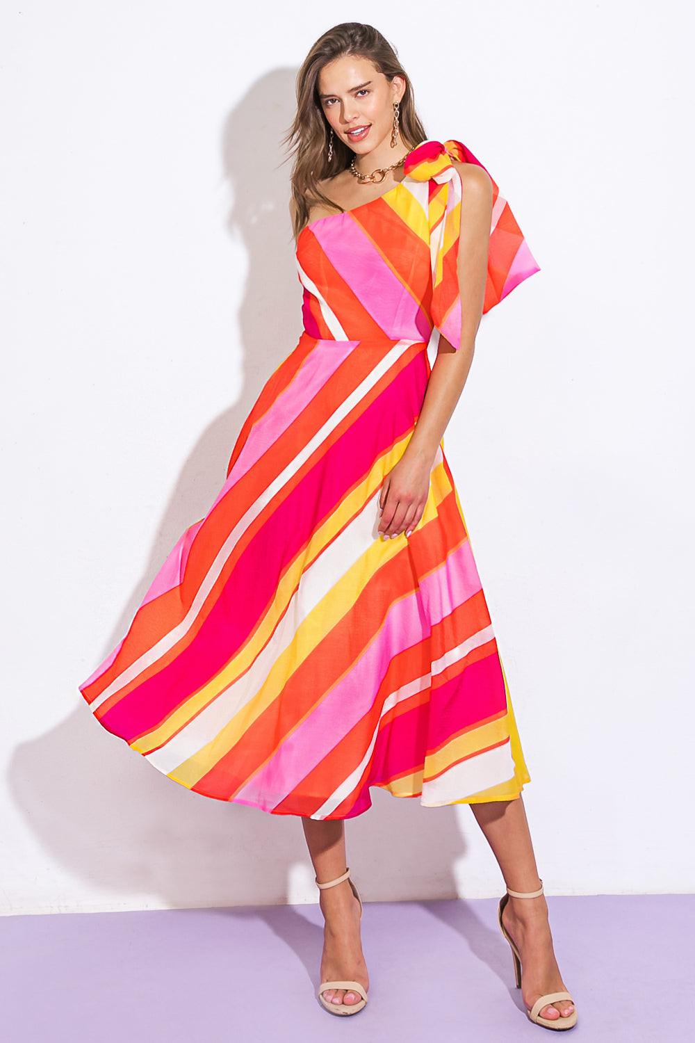 SWEETEN THE DAY WOVEN MIDI DRESS - Glamourous Grace