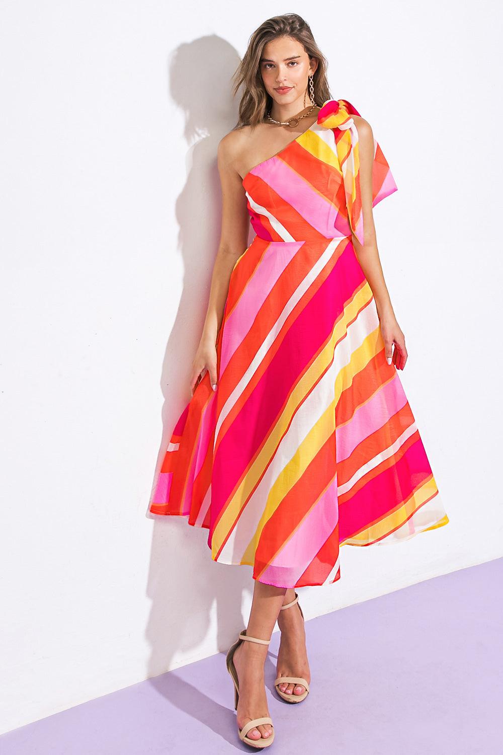 SWEETEN THE DAY WOVEN MIDI DRESS - Glamourous Grace
