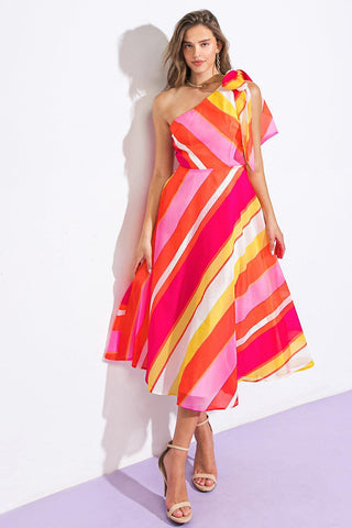SWEETEN THE DAY WOVEN MIDI DRESS - Glamourous Grace