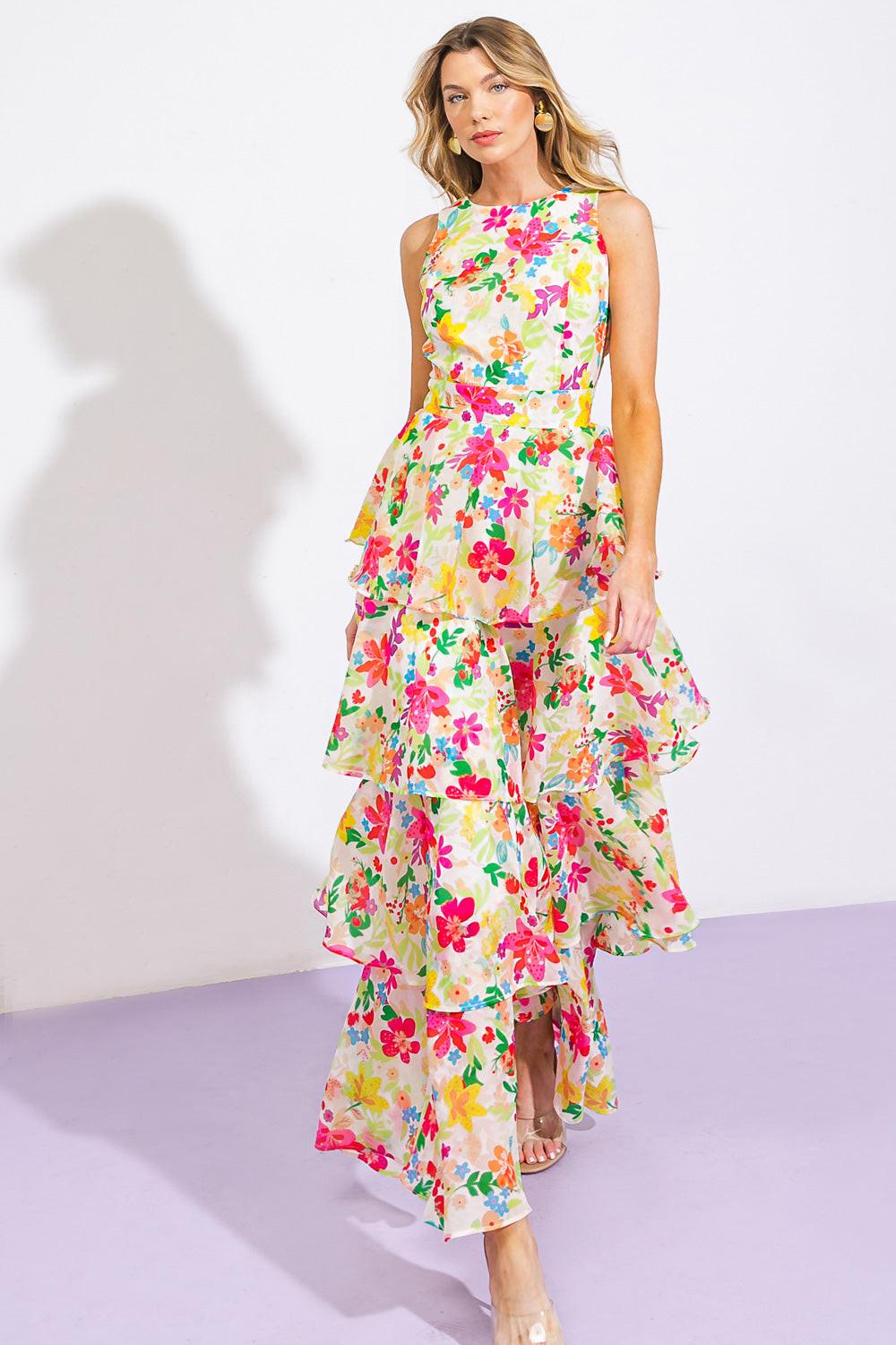 DEL REY HIGH RISE WOVEN MAXI DRESS - Glamourous Grace