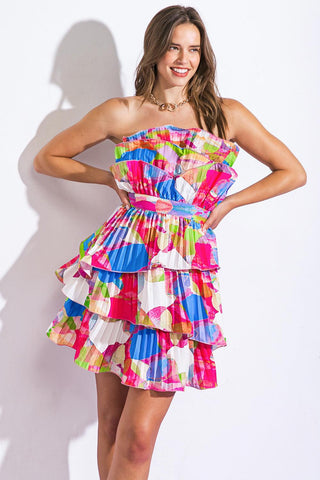 PARADISE PALMS WOVEN MINI DRESS - Glamourous Grace