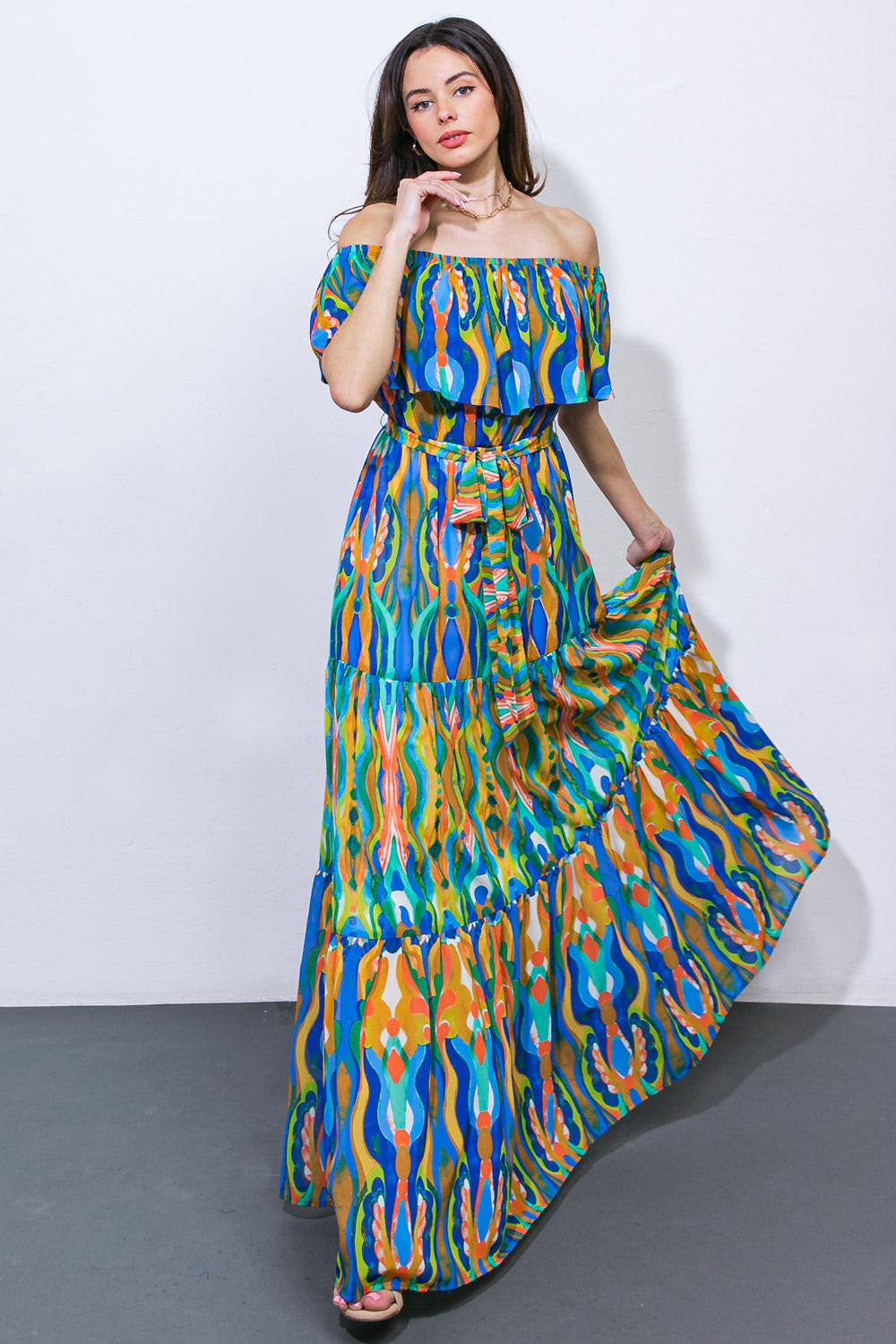 DARE TO BE YOU WOVEN MAXI DRESS - Glamourous Grace