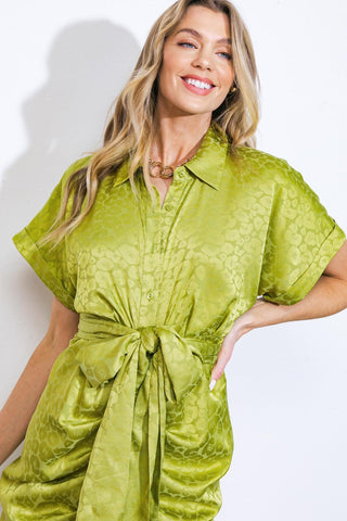 COMING TO MY SENSES WOVEN SATIN MIDI DRESS - Glamourous Grace