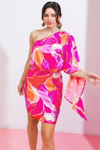 DESERT EXPRESS WOVEN SATIN MINI DRESS - Glamourous Grace
