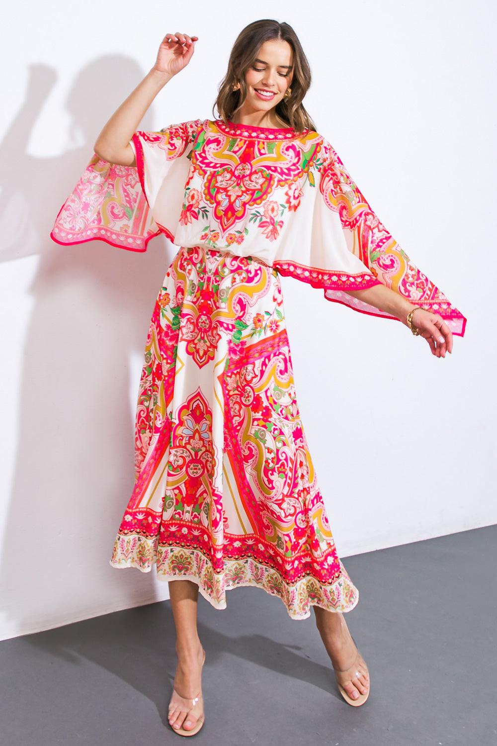 STUCK ON YOU WOVEN MIDI DRESS - Glamourous Grace