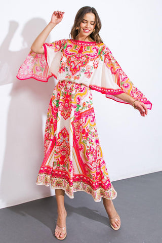 STUCK ON YOU WOVEN MIDI DRESS - Glamourous Grace