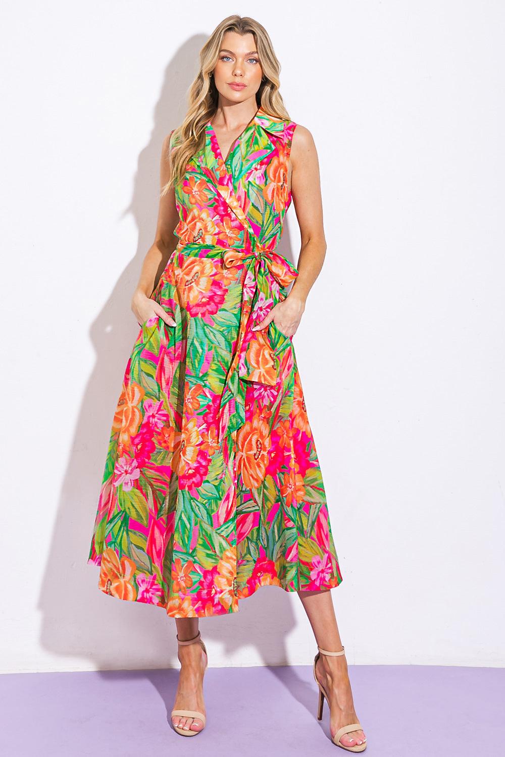 EVERYDAY DREAMS WOVEN MIDI DRESS - Glamourous Grace