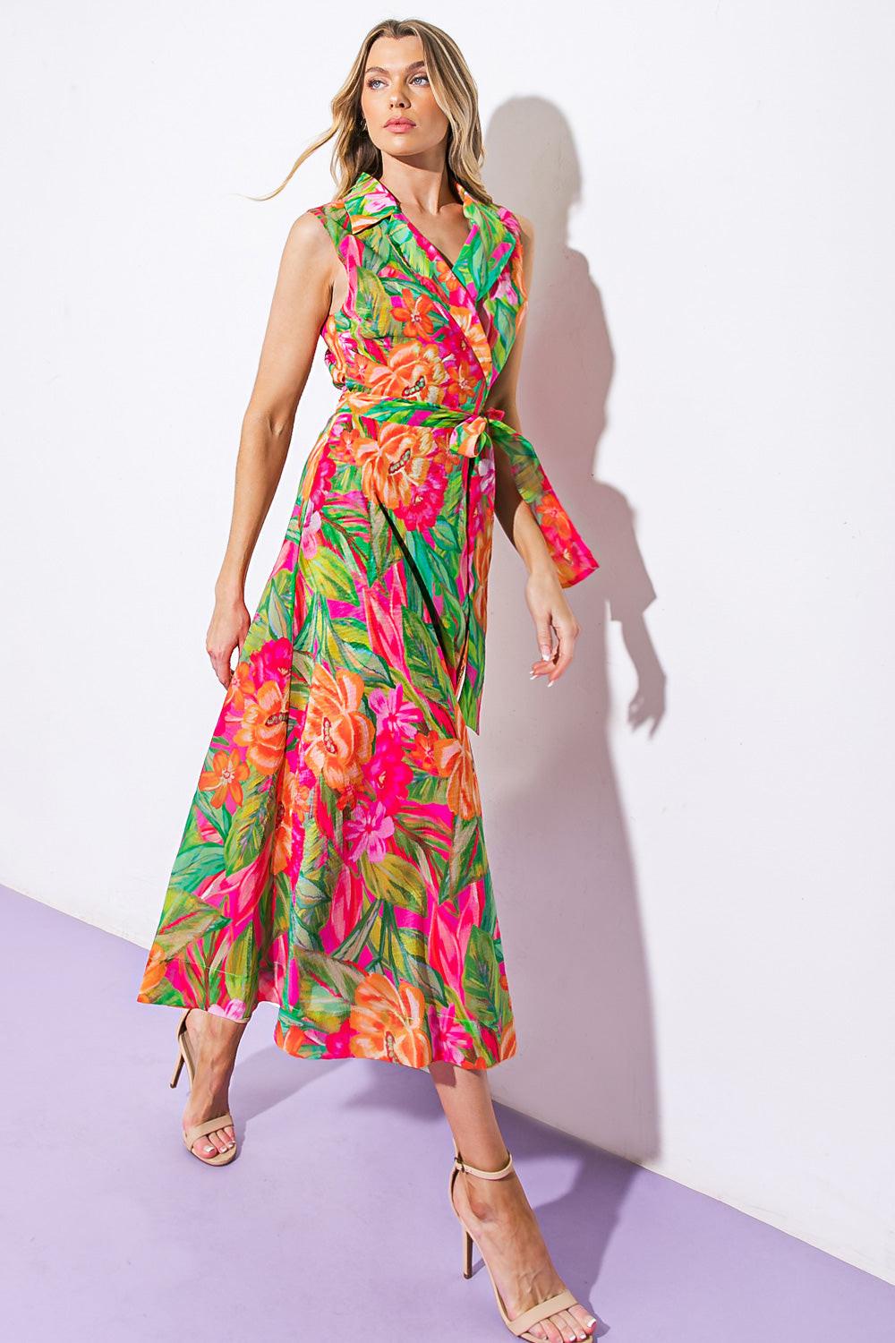 EVERYDAY DREAMS WOVEN MIDI DRESS - Glamourous Grace