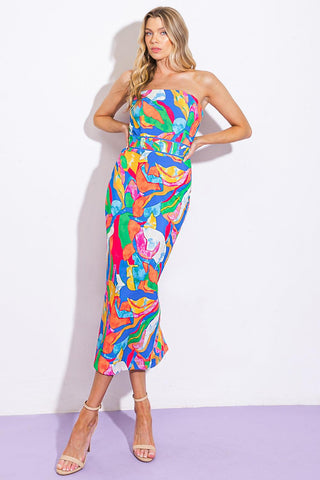 SEEKING SUN PONTI MIDI DRESS - Glamourous Grace