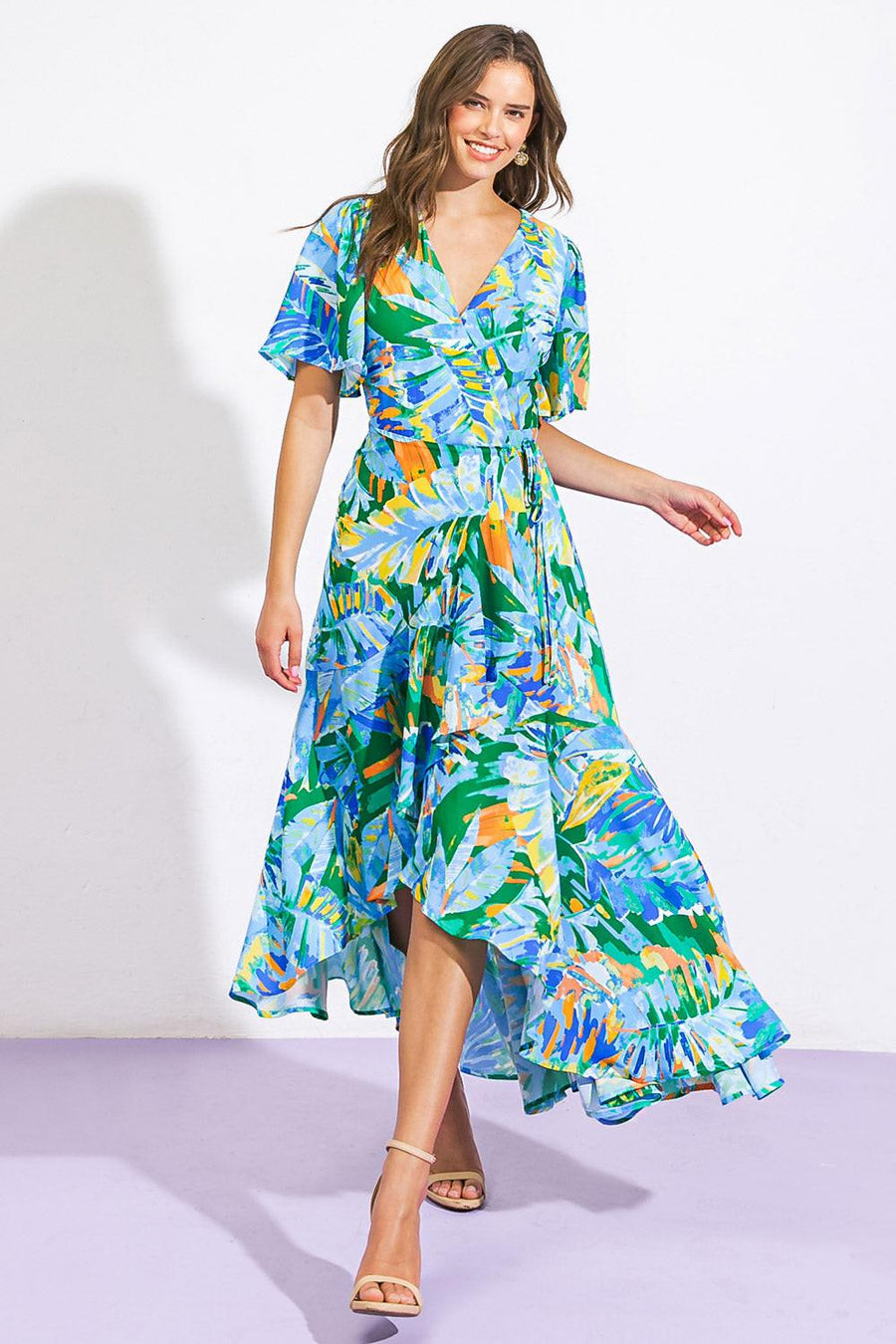 UNEXPECTED SURPRISE WOVEN HI-LO DRESS - Glamourous Grace
