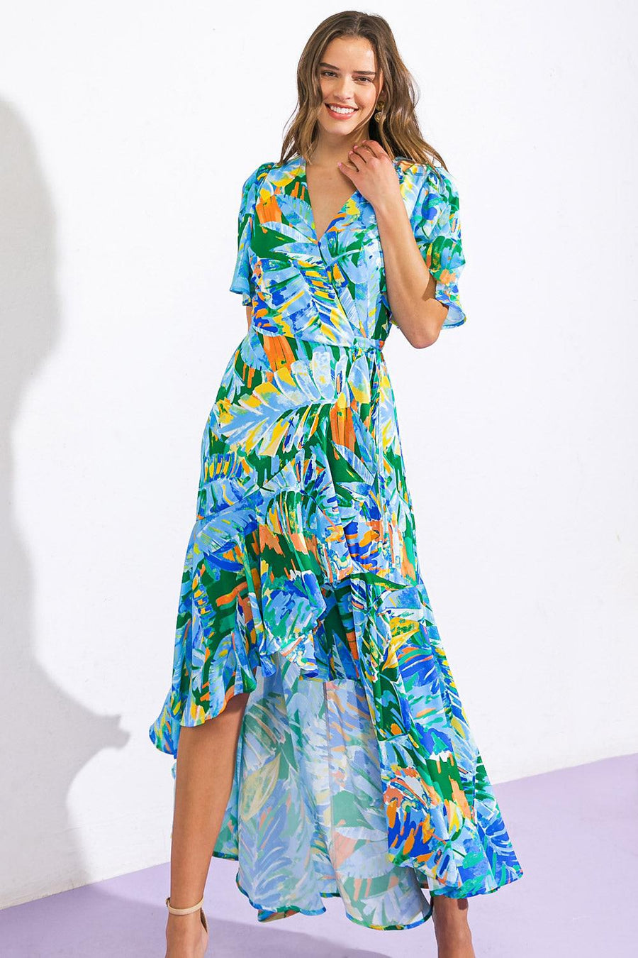 UNEXPECTED SURPRISE WOVEN HI-LO DRESS - Glamourous Grace