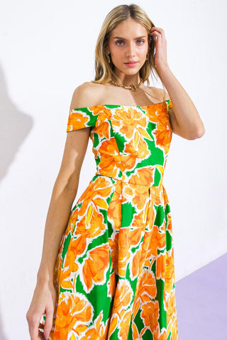 WHERE I WANT TO BE TWILL MIDI DRESS - Glamourous Grace