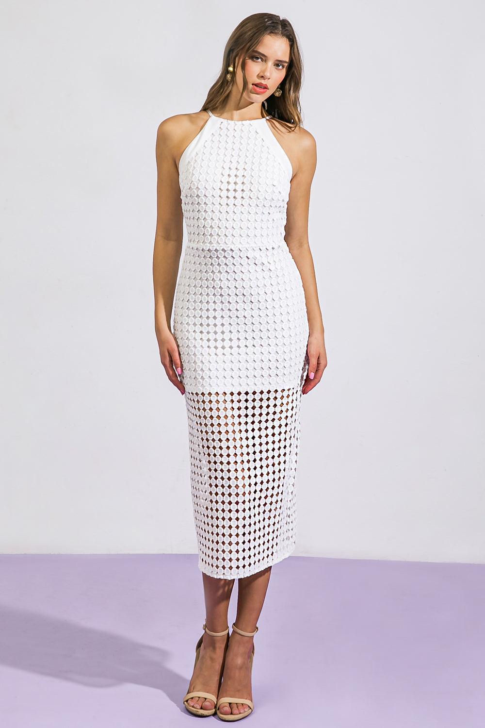 THANKFUL SOUL WOVEN MIDI DRESS - Glamourous Grace