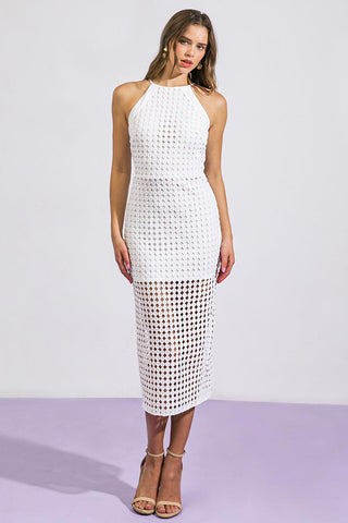 THANKFUL SOUL WOVEN MIDI DRESS - Glamourous Grace