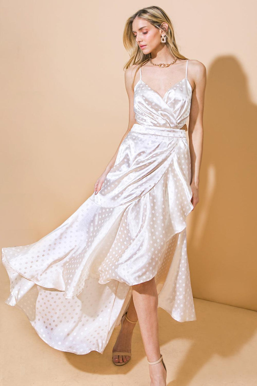 POETRY OF THE HEART WOVEN MIDI DRESS - Glamourous Grace