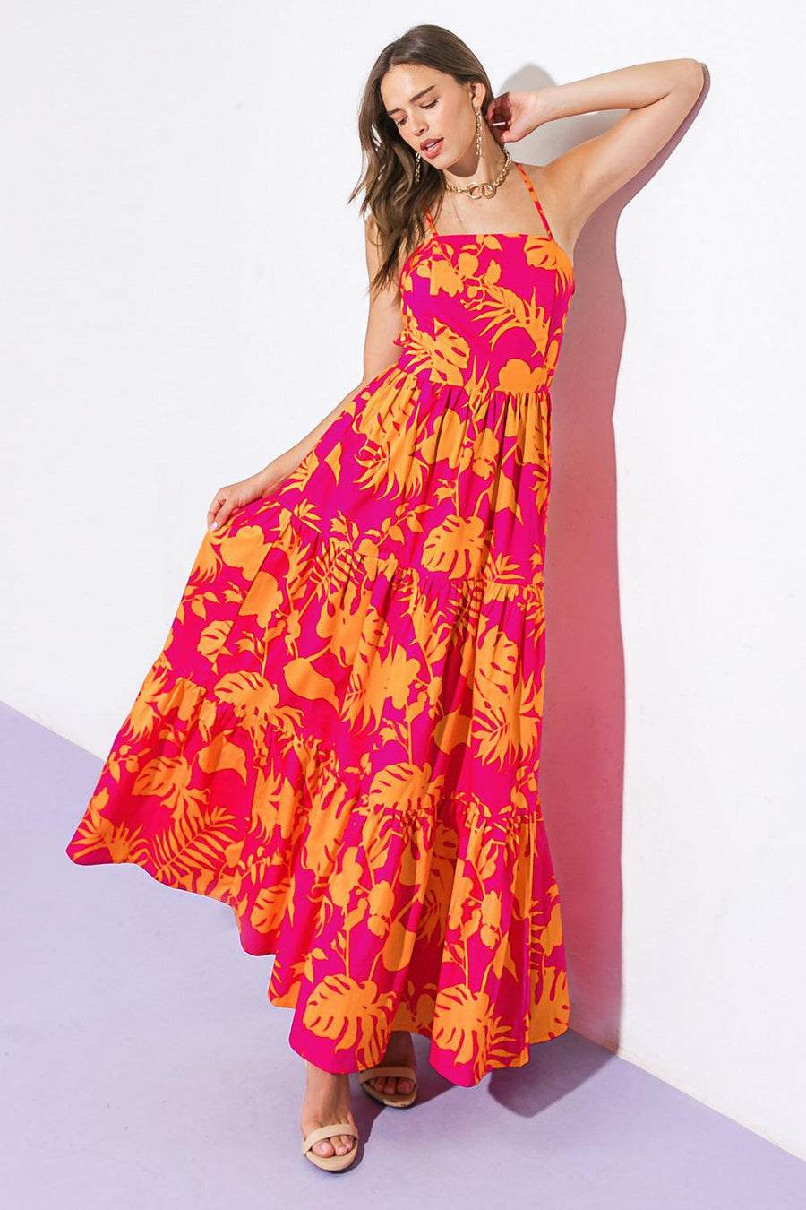 CLOSE TO YOUR HEART WOVEN MAXI DRESS - Glamourous Grace