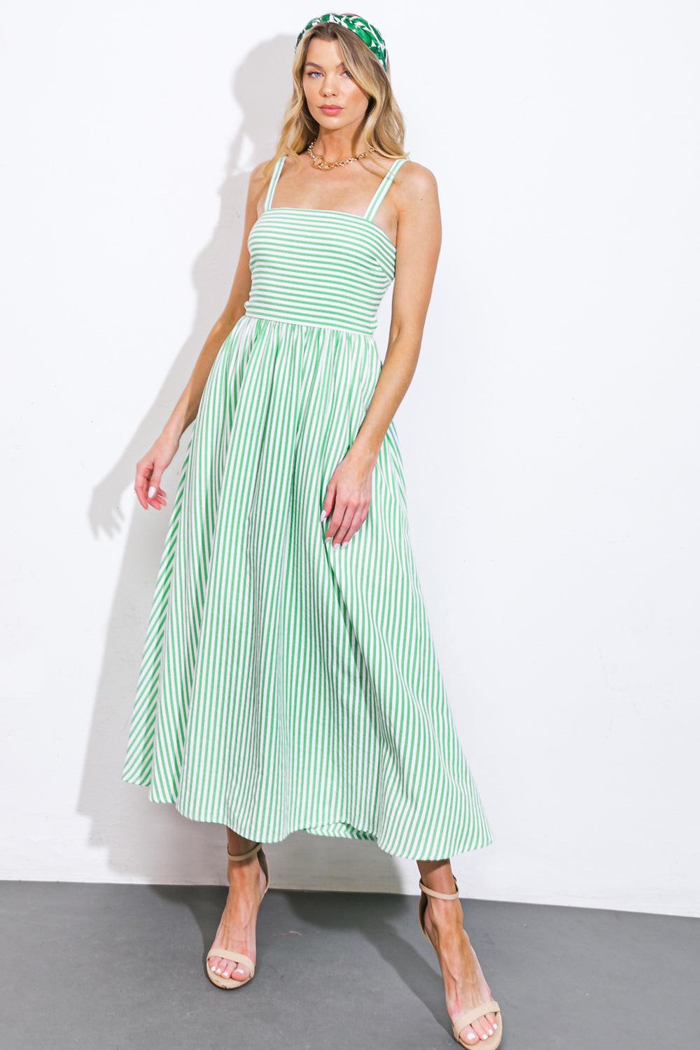 ATTRACTING LOOKS WOVEN MIDI DRESS - Glamourous Grace