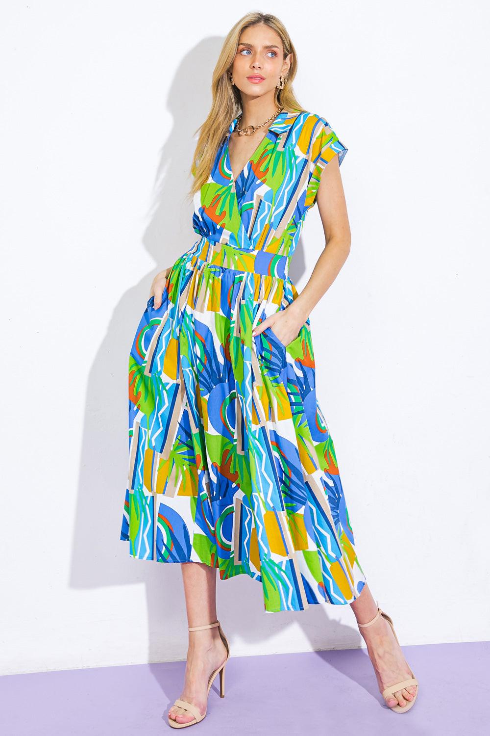 SUMMER MIRAGE WOVEN MIDI DRESS - Glamourous Grace