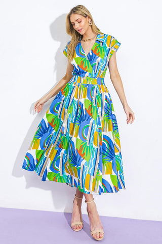 SUMMER MIRAGE WOVEN MIDI DRESS - Glamourous Grace