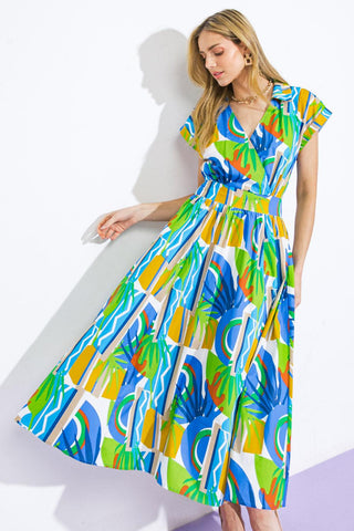 SUMMER MIRAGE WOVEN MIDI DRESS - Glamourous Grace